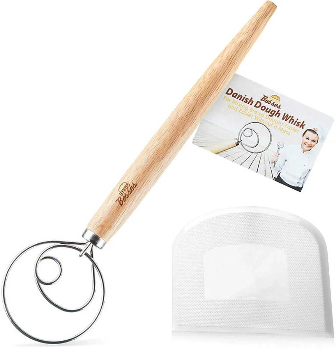 Bread Bosses Batidora de Pan para Masa danesa - Gancho para Hacer Masa de Pizza Holandesa Batidora de Pan Ganchos para batir Accesorios Wisks