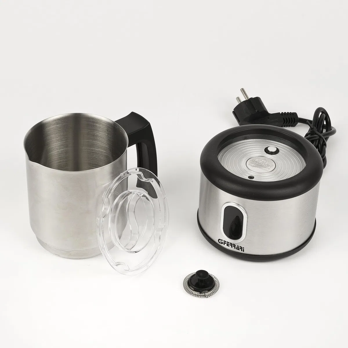 G3 Ferrari G10198 Choco-Lat Espumador de leche con vaso de acero inoxidable extraíble, 600 W, capacidad de 250 ml, 3 funciones, Capuchinador, Pantalla táctil, Fácil de limpiar, Apagado automático