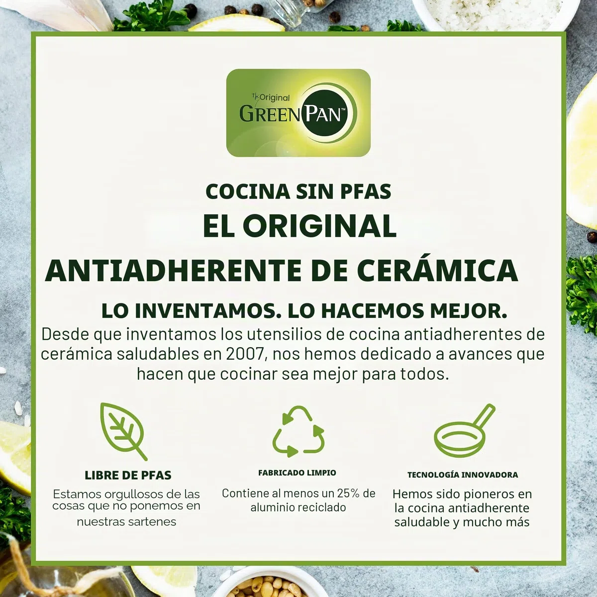 GreenPan Memphis Juego de Sartenes Antiadherentes de Aluminio con Revestimiento de Cerámica Saludable, 20 cm, 24 cm & 28 cm, Sin PFAS, Aptas para Inducción, Horno y Lavavajillas, Negro