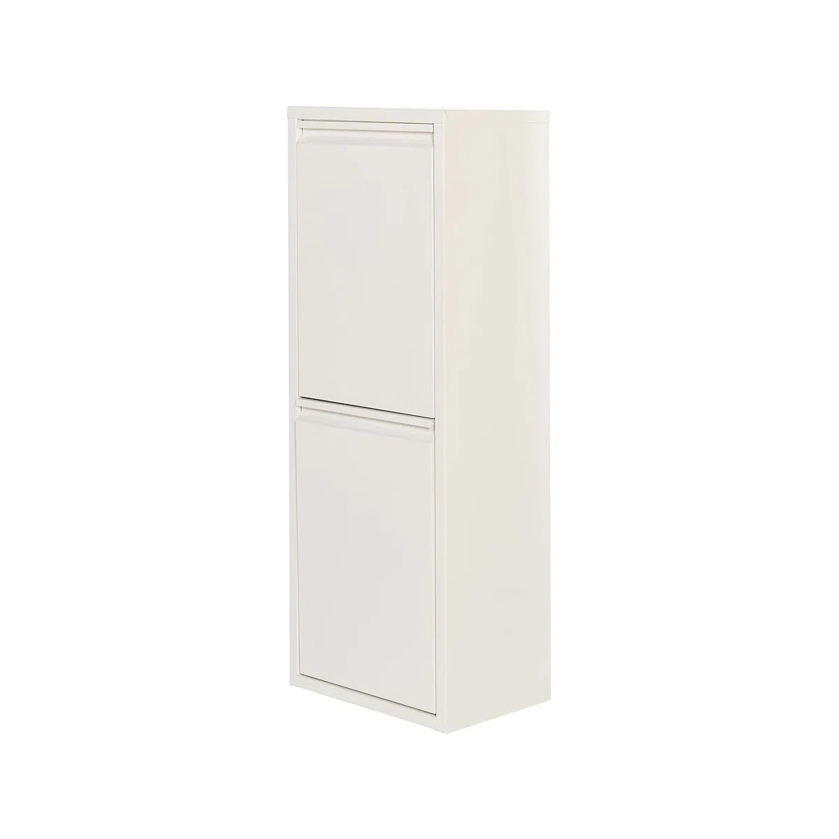 WELL HOME MOBILIARIO & DECORACIÓN Cubo de basura y reciclaje Metálico de 2 compartimentos, 2x17L (34L) Blanco mate