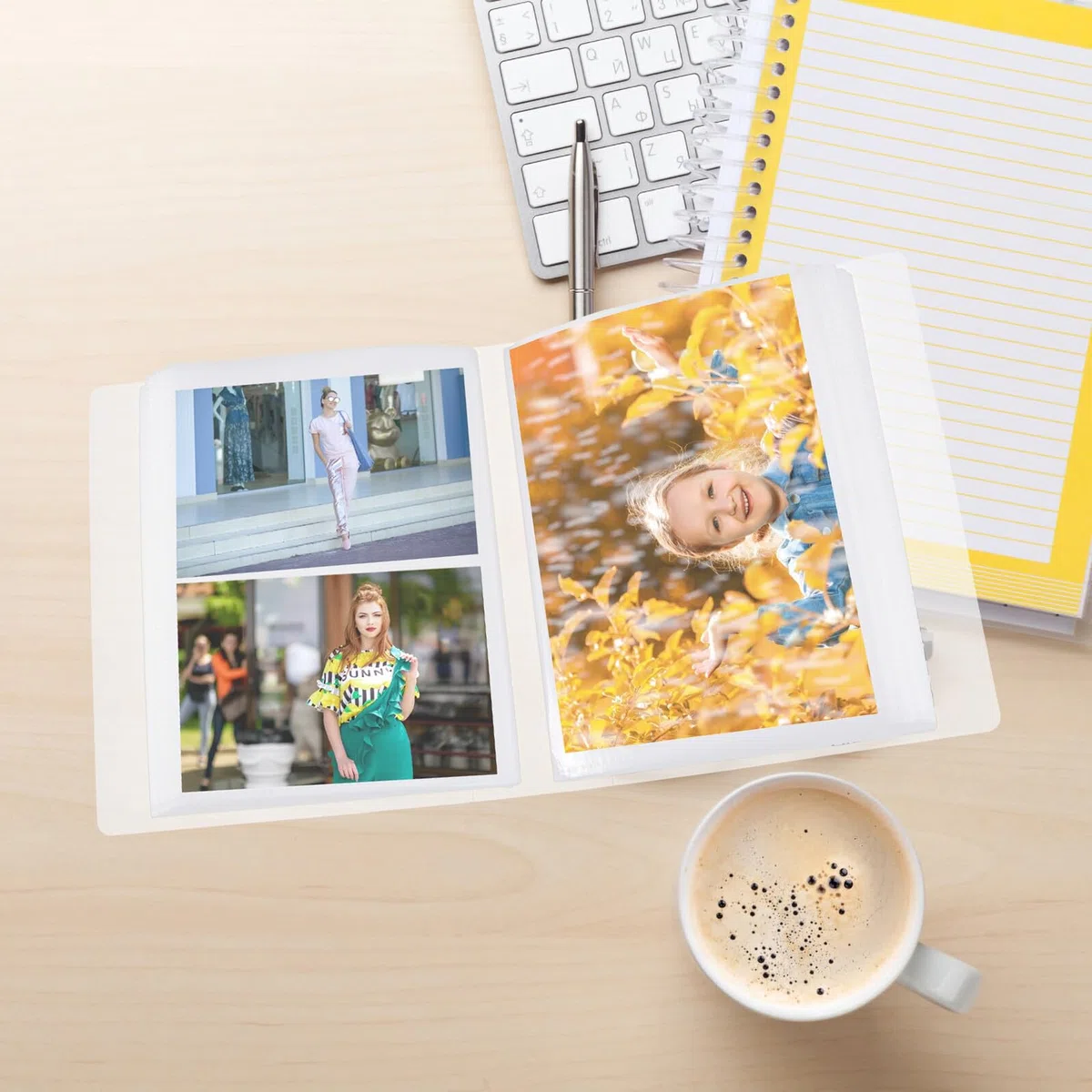 LIFKOME Álbum de Fotos Almacenamiento para Fotos Personalizable de Pp Mate de 6 Pulgadas 100 Hojas Adecuado para Estudiantes y Bodas
