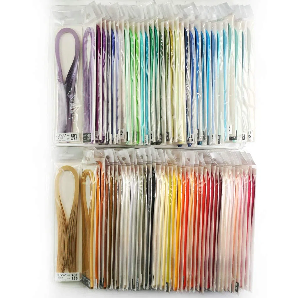 JUYA Quilling Conjunto de Papel por Tant 72 colores y 72 paquetes, ancho de papel 5 mm