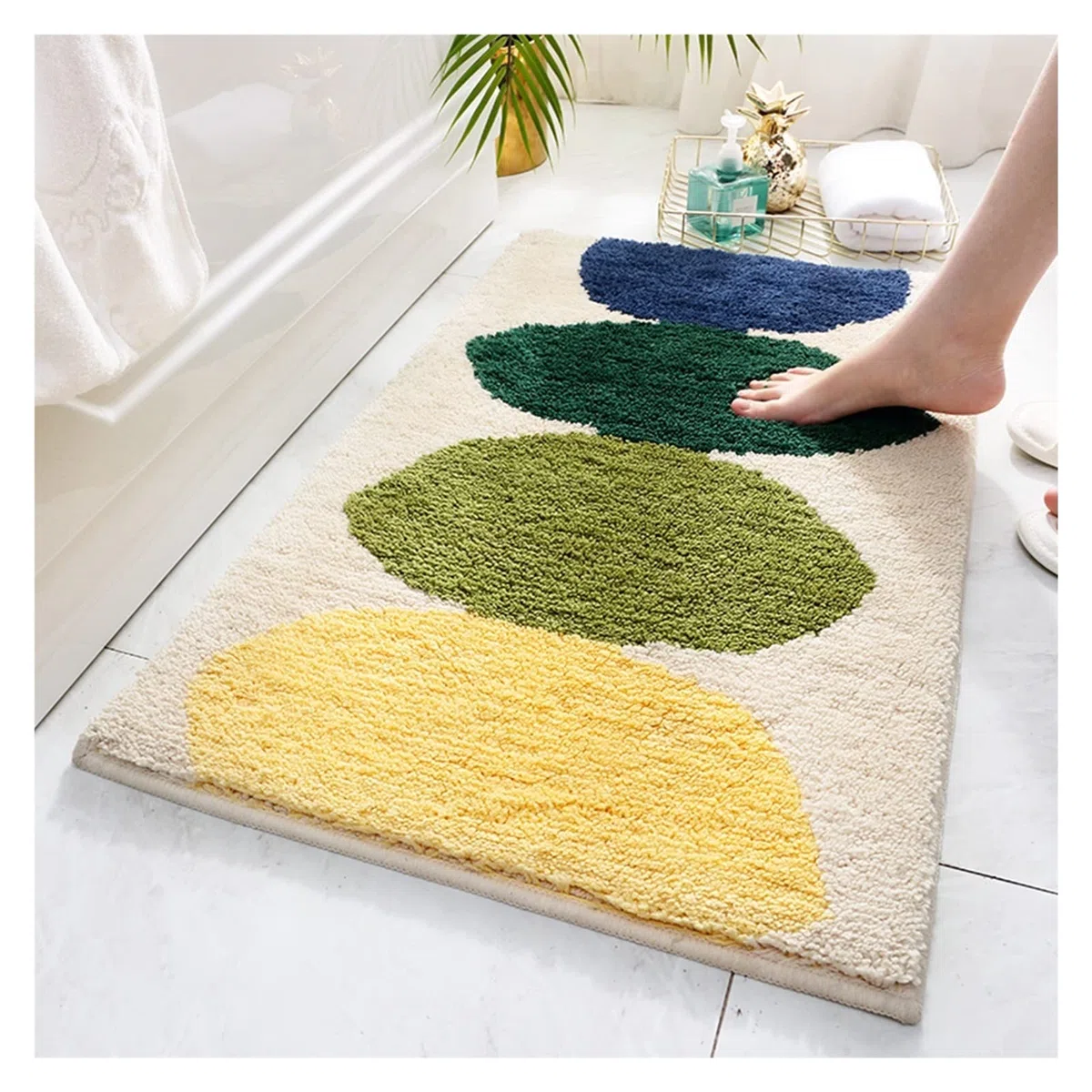 Alfombrilla de baño antideslizante para baño, alfombra de ducha antideslizante que absorbe la humedad, alfombra de baño agradable al tacto, tapete de baño para hotel, 4 colores