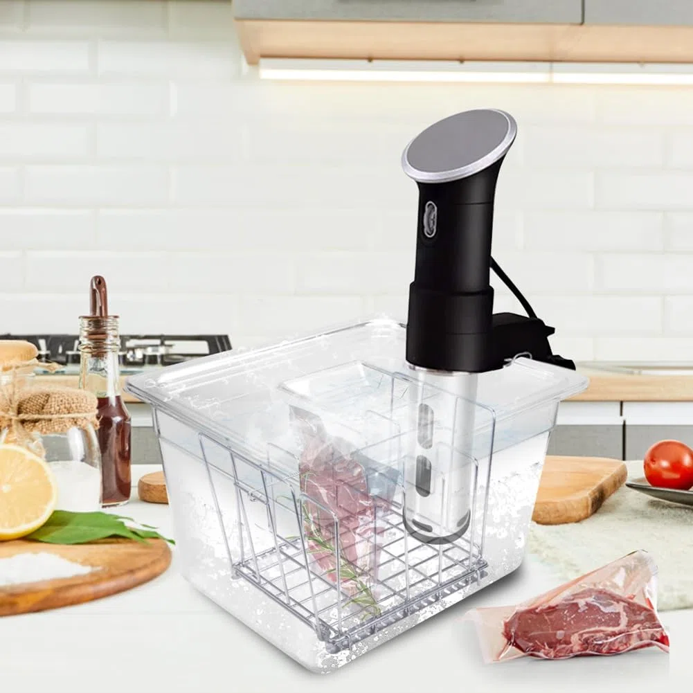 Máquina de cocción Sous Vide de 11 L con estante de acero inoxidable y separadores desmontables para cocinar con precisión