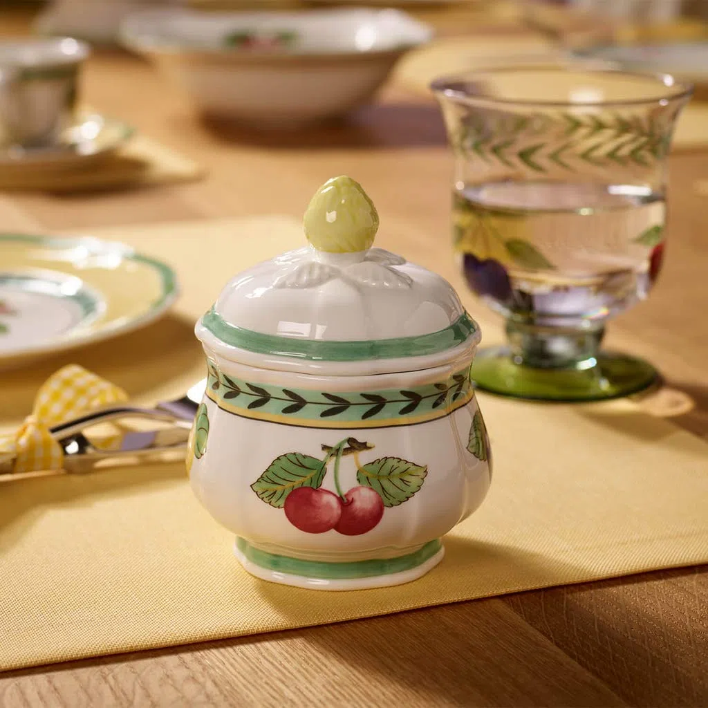 Villeroy & Boch French Garden Fleurence Azucarero, Porcelana Premium, Blanco/Colorido