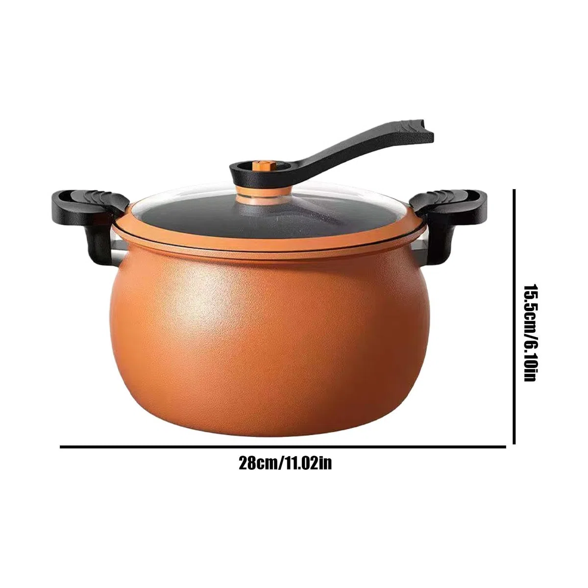 Olla A Presión Utensilio de Cocina Antiadherente Gran Capacidad con Tapa | Olla Arrocera de Cocción Lenta Para Cocinar Conservas Cocer Vapor Hornear Legumbres Celebraciones