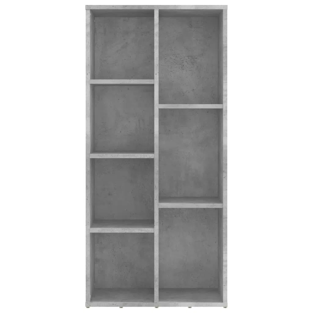 vidaXL Estantería Estante de Libros Librería Mueble Archivador de Oficina de Almacenamiento para Salón Dormitorio de Contrachapada Gris Hormigón