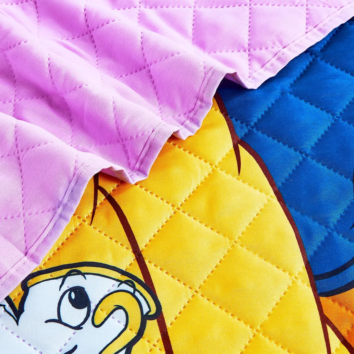 Juego de colcha de La Bella y la Bestia para niños, paquete con colcha acolchada de princesa Bella para cama individual y decoración de habitación, más | Juego de ropa de cama individual de La Bella y
