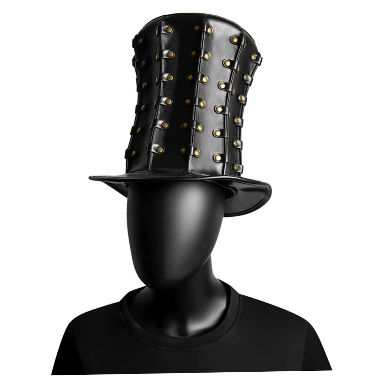 Cabilock Sombrero de Copa Estilo Punk Remaches Tocado para Fiestas Accesorios de Halloween para Hombres y Mujeres para Eventos Temáticos