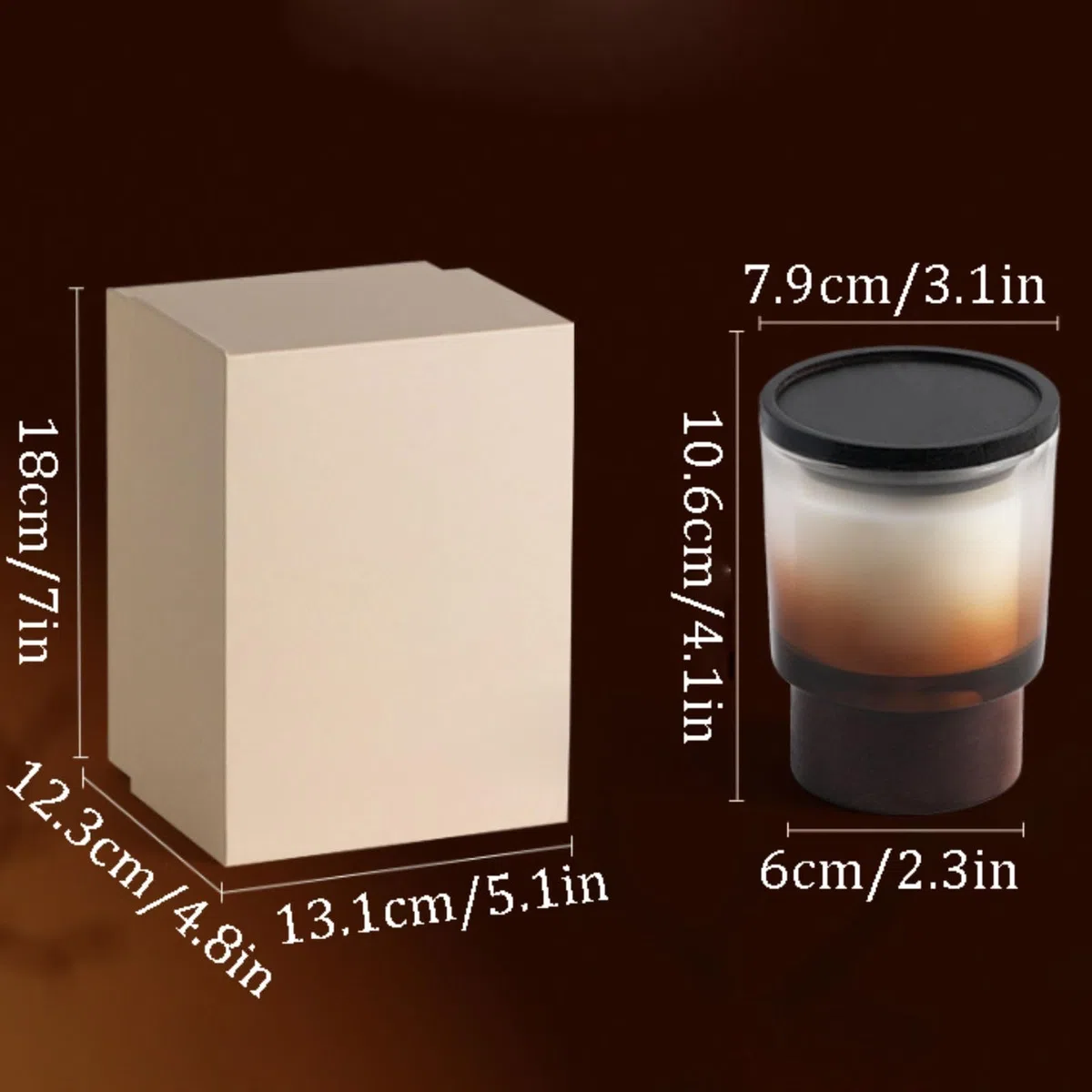 Velas de vidrio y madera hechas con cera de soja y aceites esenciales, vela de aromaterapia reutilizable, de larga duración, perfumadas for el hogar(Gardenia)