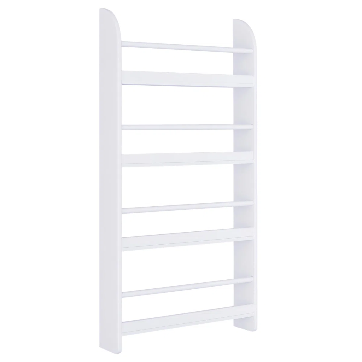 HOMCOM Estantería de Pared de Libros con 4 Estantes Librería Infantil para Hogar Oficina Carga 30kg 59x12x113 cm Blanco