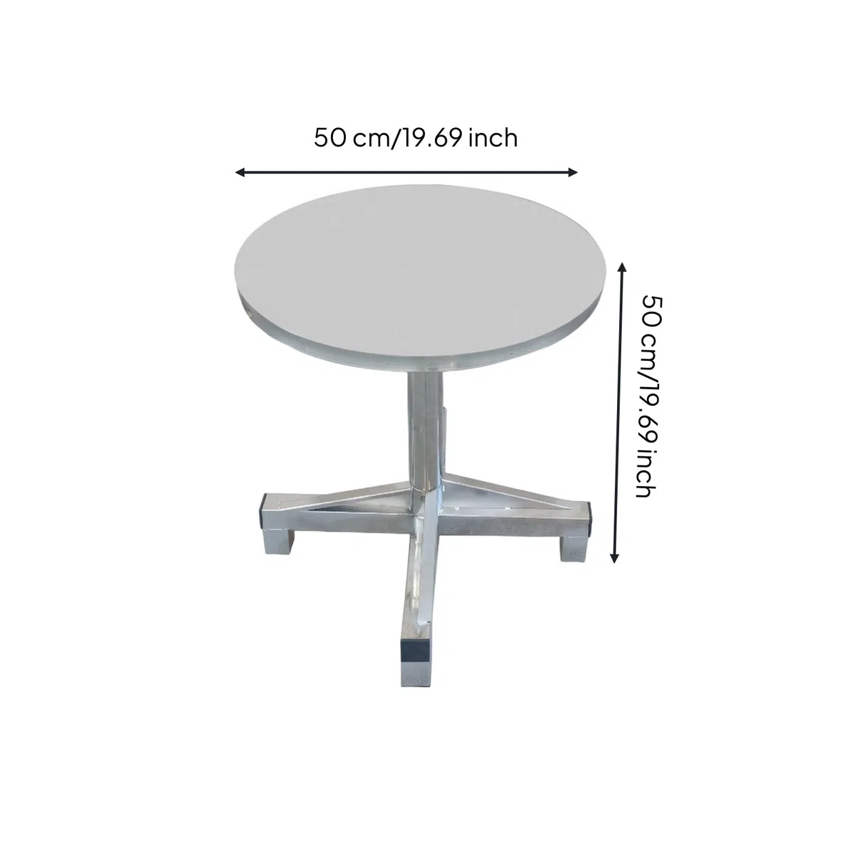 Soporte de Pintura Giratorio Mesa Giratoria Rotatoria Base Estable Soporte Vertical en Acero Inoxidable con Grados para, Diámetro 50cm X Altura 50cm
