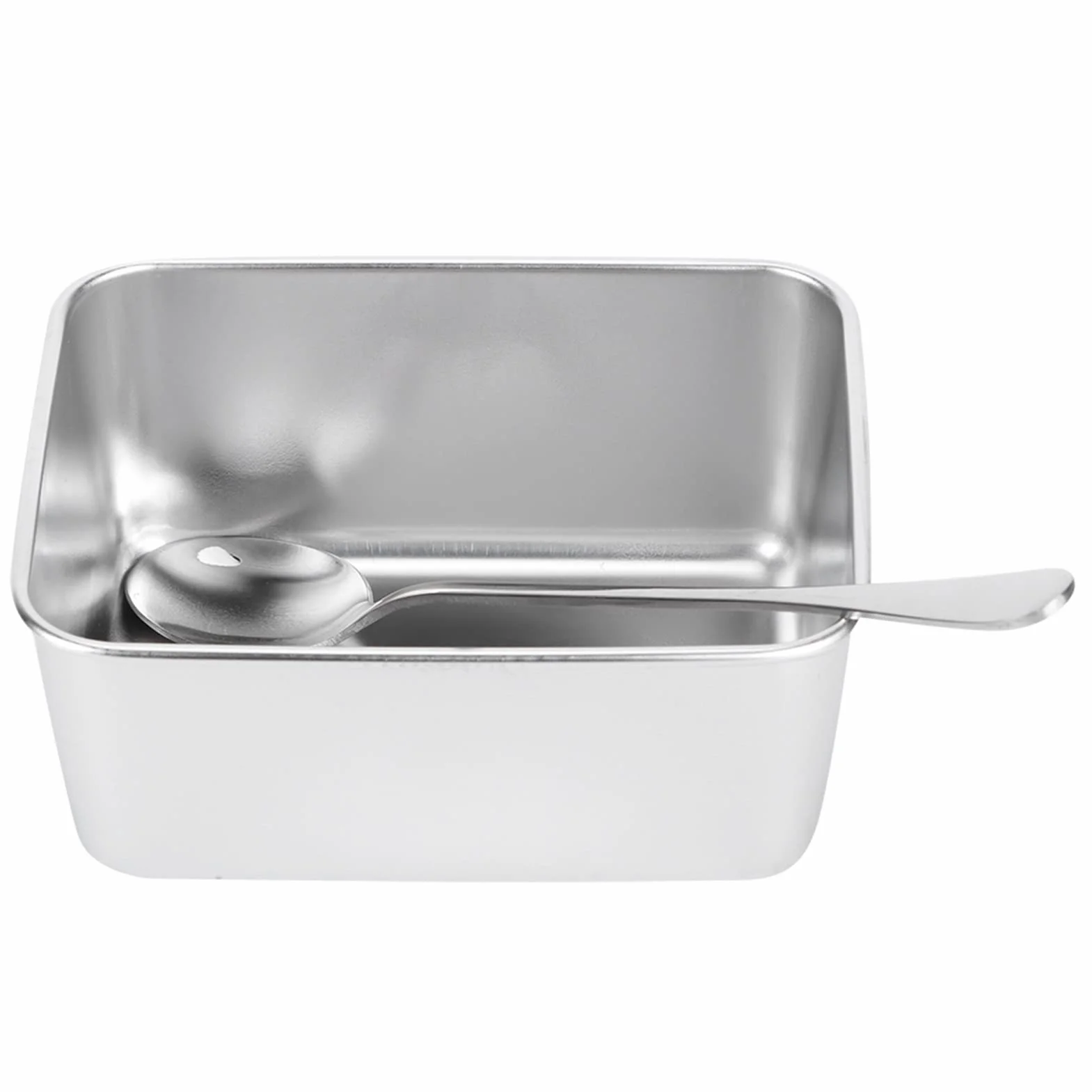 Akozon Caja de Condimentos de Aleación de Aluminio de 8 Rejillas, Contenedores de Almacenamiento de Condimentos Multiusos, Organizador de Tarros de Especias con Cuchara para
