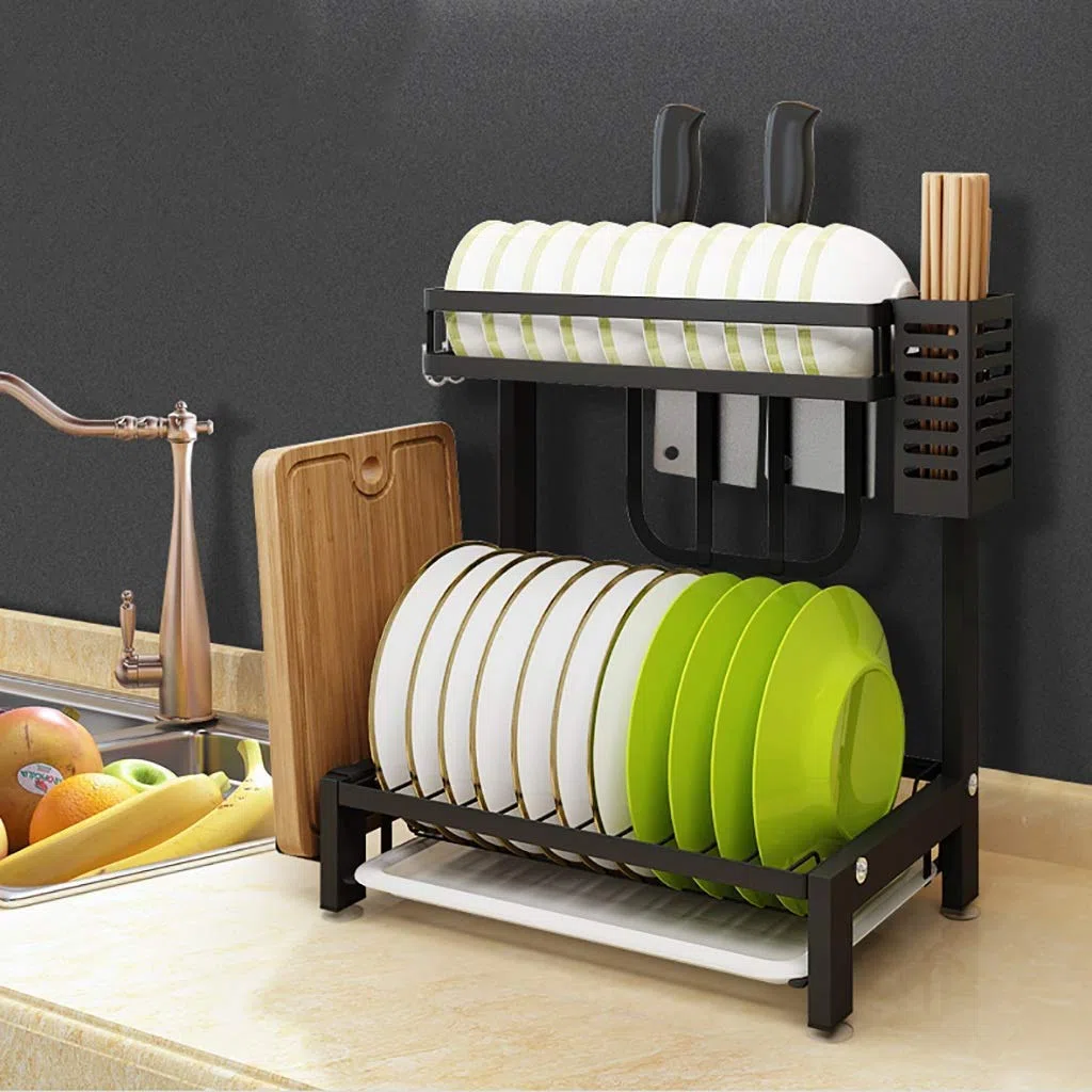 Escurreplatos - Rejilla para Secar Platos sobre El Fregadero Escurridor De Platos Grande Enrollable, Estante para Fregadero De Cocina Plegable Multiusos Estera De Acero Inoxidable