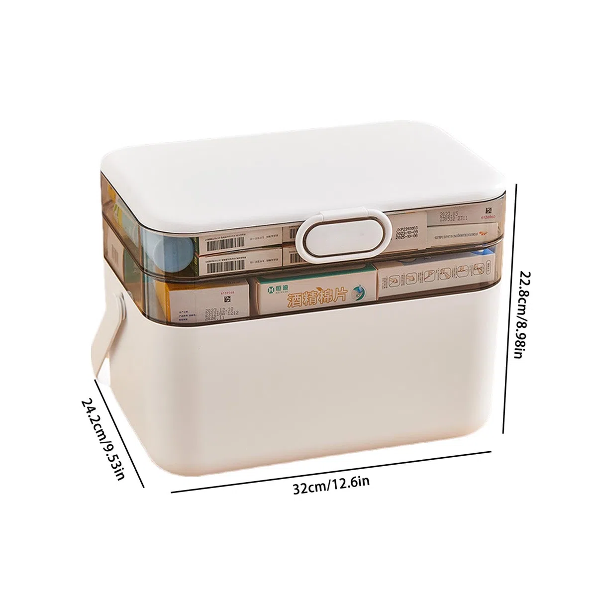 Pastillero Amplio De Capas Botiquín Familiar Desmontable De Medicamentos | Capas Para Organizador Semanal Portátil, Diario en Hogar y Viaje, Pastillero