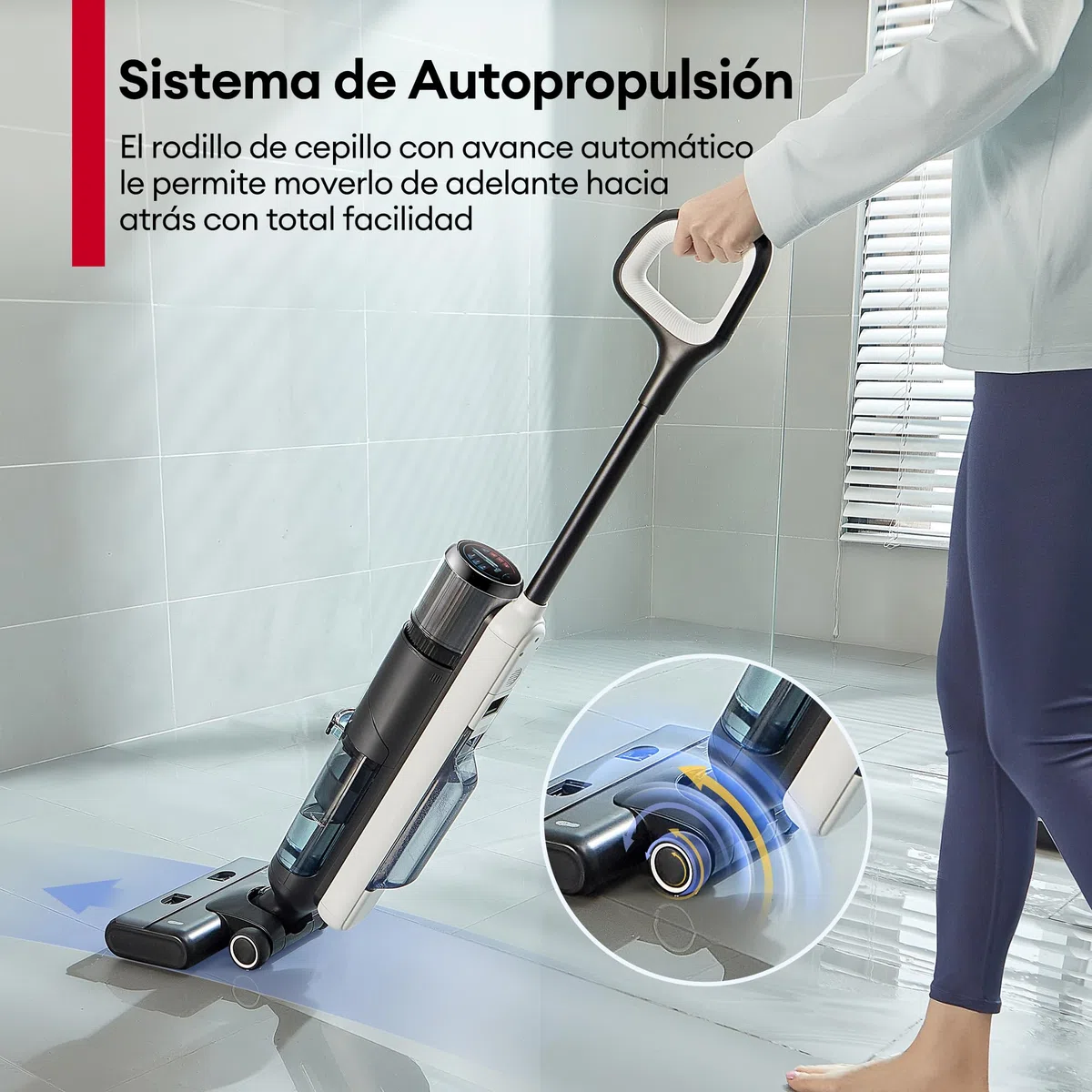 Ultenic Aspiradora sin Cable 3 en 1 con Autolimpieza - Aspiradora en Seco y Húmedo Inteligente para Suelos Duros, 50 Min de Autonomía, Detección de Suciedad y Limpieza de Bordes