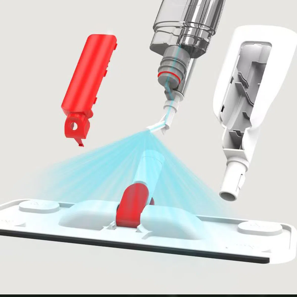 Mopa con Pulverizador Rotación de Alta precisión, con Amplia Cobertura y | Limpiador Multifuncional Para Suelos para Baño, Garaje, Salón, Apartamento y Dormitorio