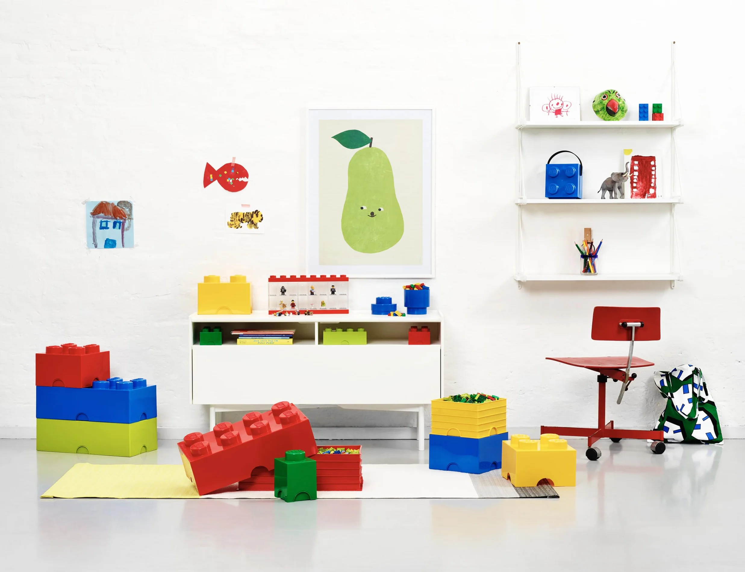 Ladrillo de Almacenamiento de 8 espigas de Lego, Caja de almacenaje apilable, 12 l
