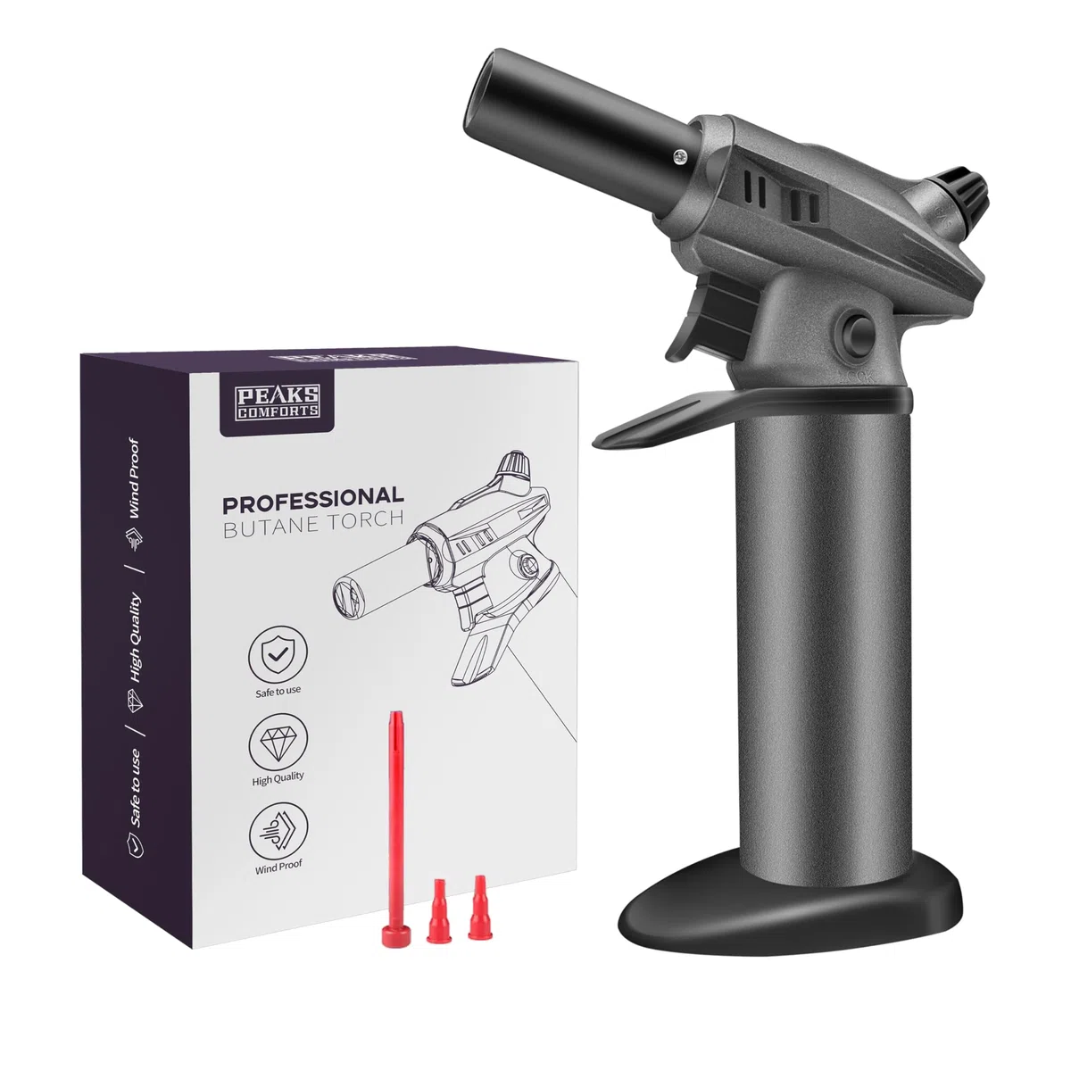 Antorcha de butano, soplete para crema brulee, recargable, antorcha de butano, encendedor de cocina, antorcha de cocina para hornear alimentos, manualidades, barbacoa, crema brule