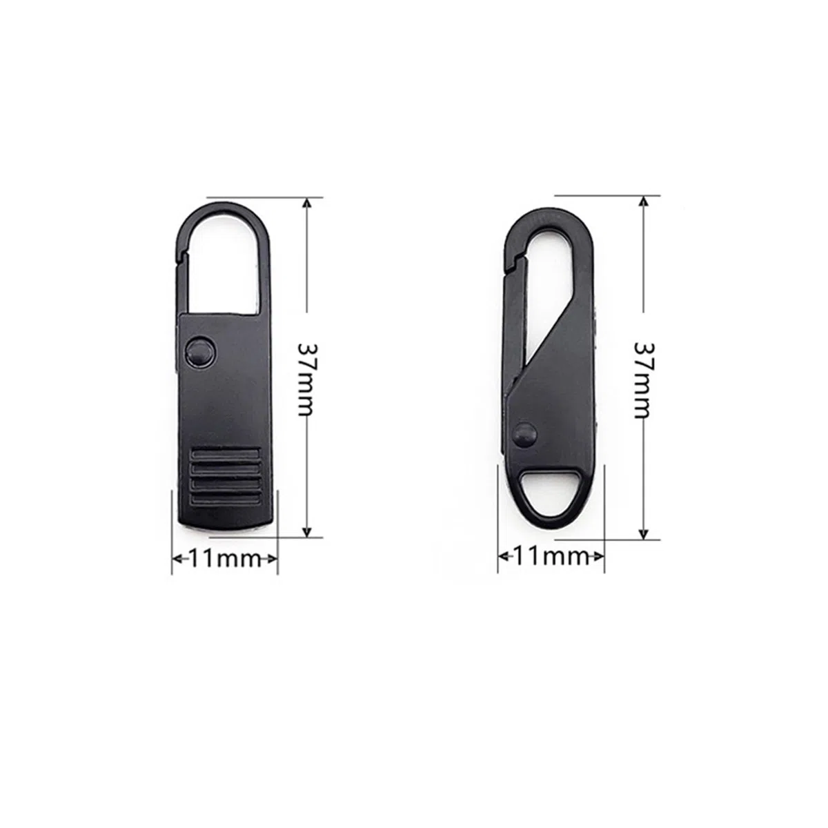 Recambios para tiradores de cremallera, Kit de repuesto tiradores cremallera for bolsos y ropa, paquete 5, 37x11 mm(Style D)