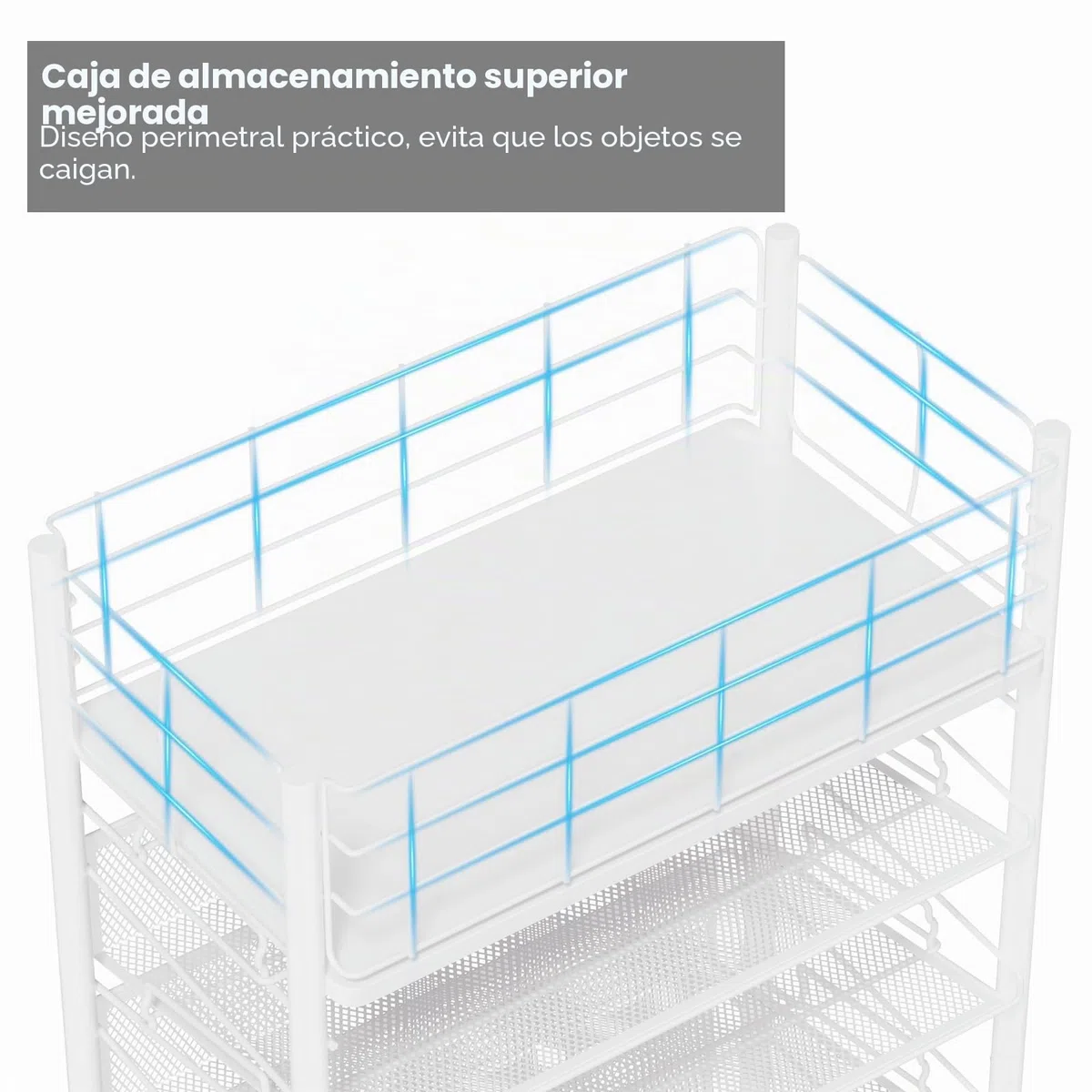 Carrito móvil de archivos con ruedas, carro de archivos de metal de 6 niveles para junto al escritorio, carrito de libros móvil con ruedas para oficina, hogar, escuela, biblioteca, sala de profesores