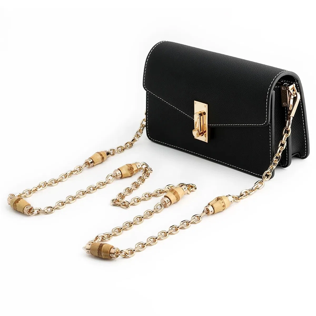 Cadena Para Bolso Correa de cadena for bolso metal | Cadenas for repuesto, cinturón de hombro, bolso cruzado, piezas desmontables(Style1 40.5cm)