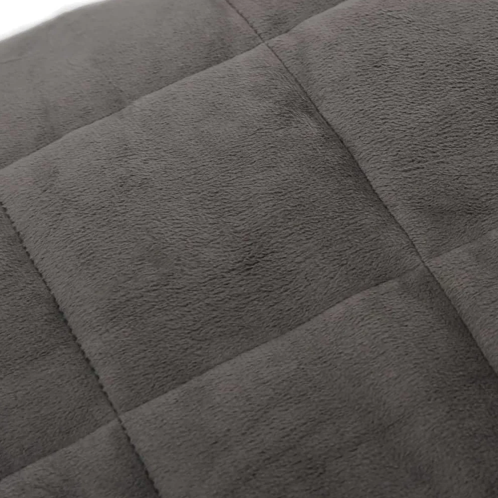 Manta de peso de 11 kg, color gris, transpirable, manta pesada para dormir profundo, manta relajante, manta de relajación, 220 x 235 cm, tela