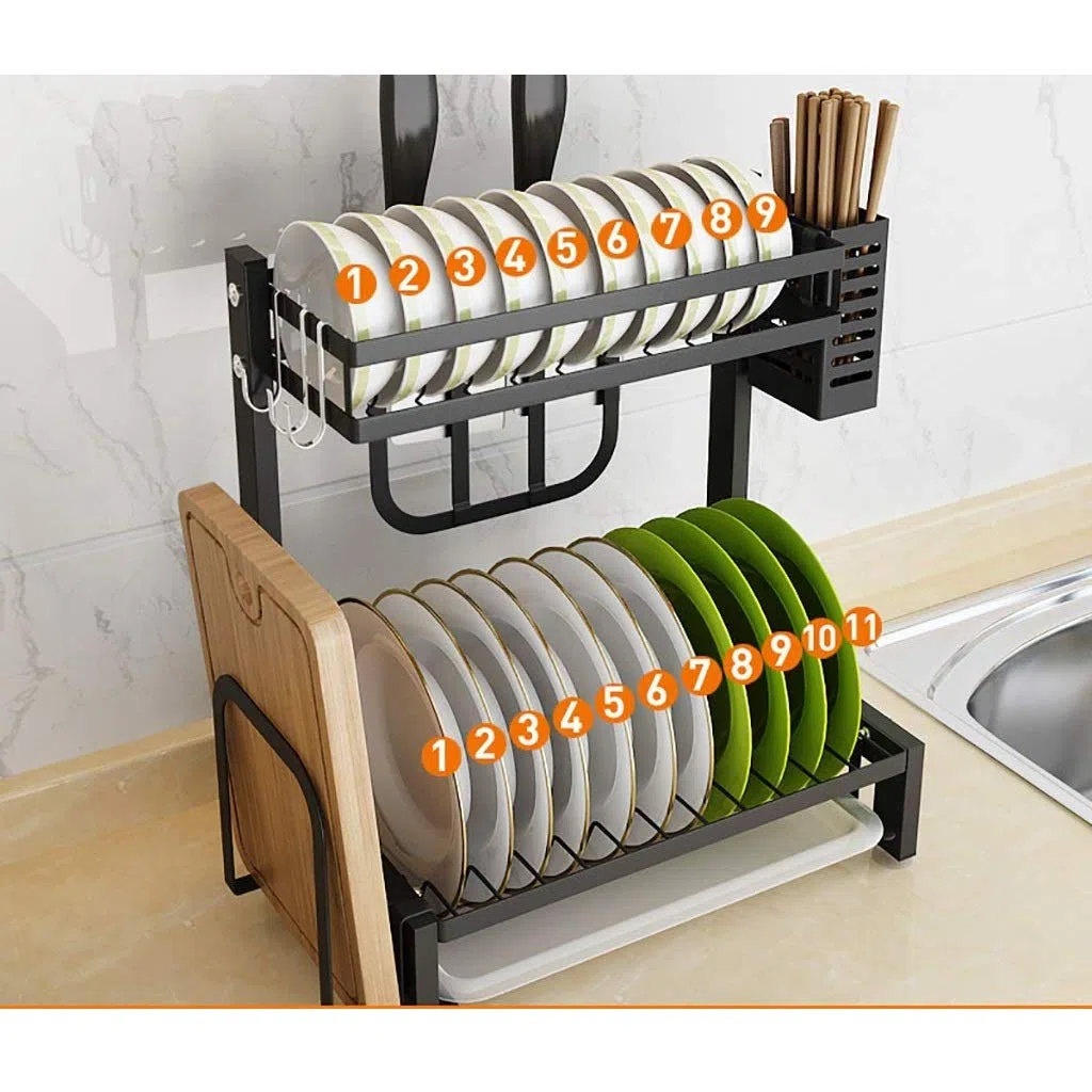 Escurreplatos - Rejilla para Secar Platos sobre El Fregadero Escurridor De Platos Grande Enrollable, Estante para Fregadero De Cocina Plegable Multiusos Estera De Acero Inoxidable