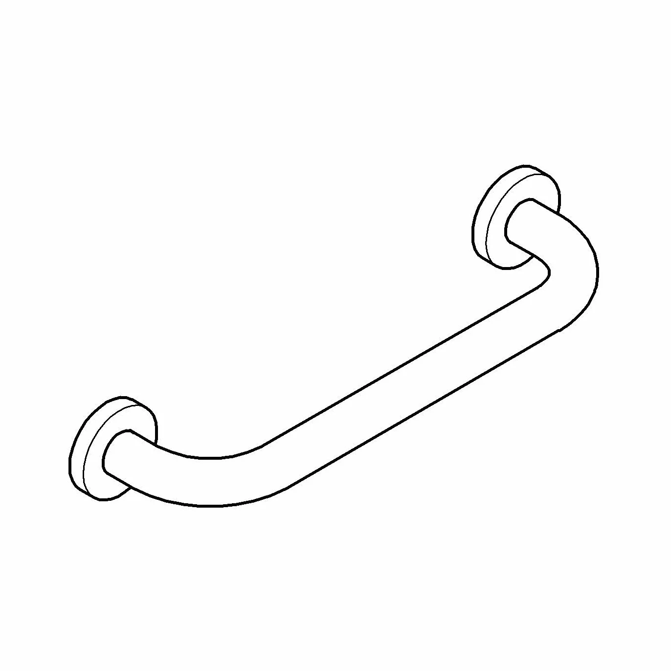 Grohe Start QuickFix - Barra de agarre de 29,5cm, sistema de seguridad para ducha, gris mate, para atornillar, ref. 41189DC0