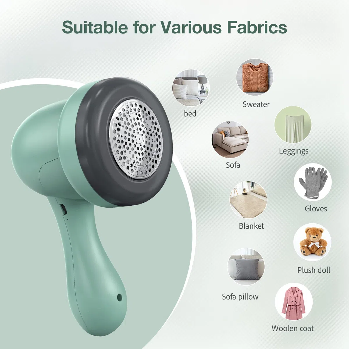 Quitapelusas Electrico, Quita Pelusas para Ropa con 3 Cuchillas & USB, Portátil Rápido Quita Bolas de la Ropa Recargable Maquina Quitar Bolitas Ropa Quitapelusas Ropa para Sueter/Abrigo de Lana/Manta