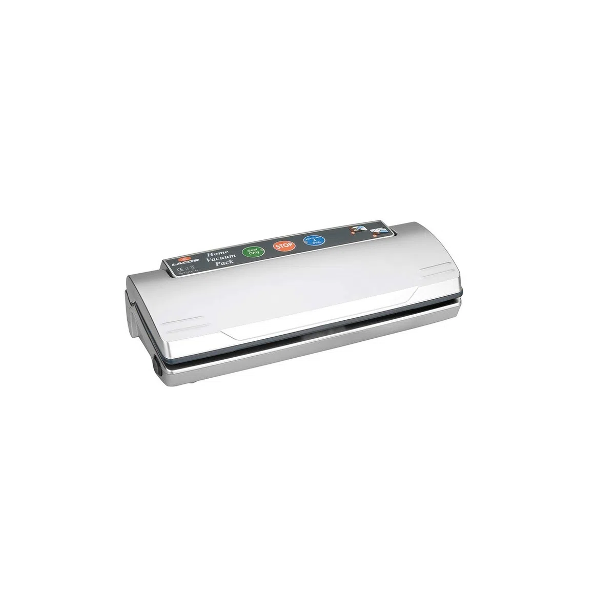 LACOR - 69050 - Envasadora al vacío doméstica, Máquina de vacío, Selladora de alimentos Automático y/o Manual, Especial para Conservar Alimentos Secos y Duros, Potencia: 110W, Acero Inoxidable, Gris