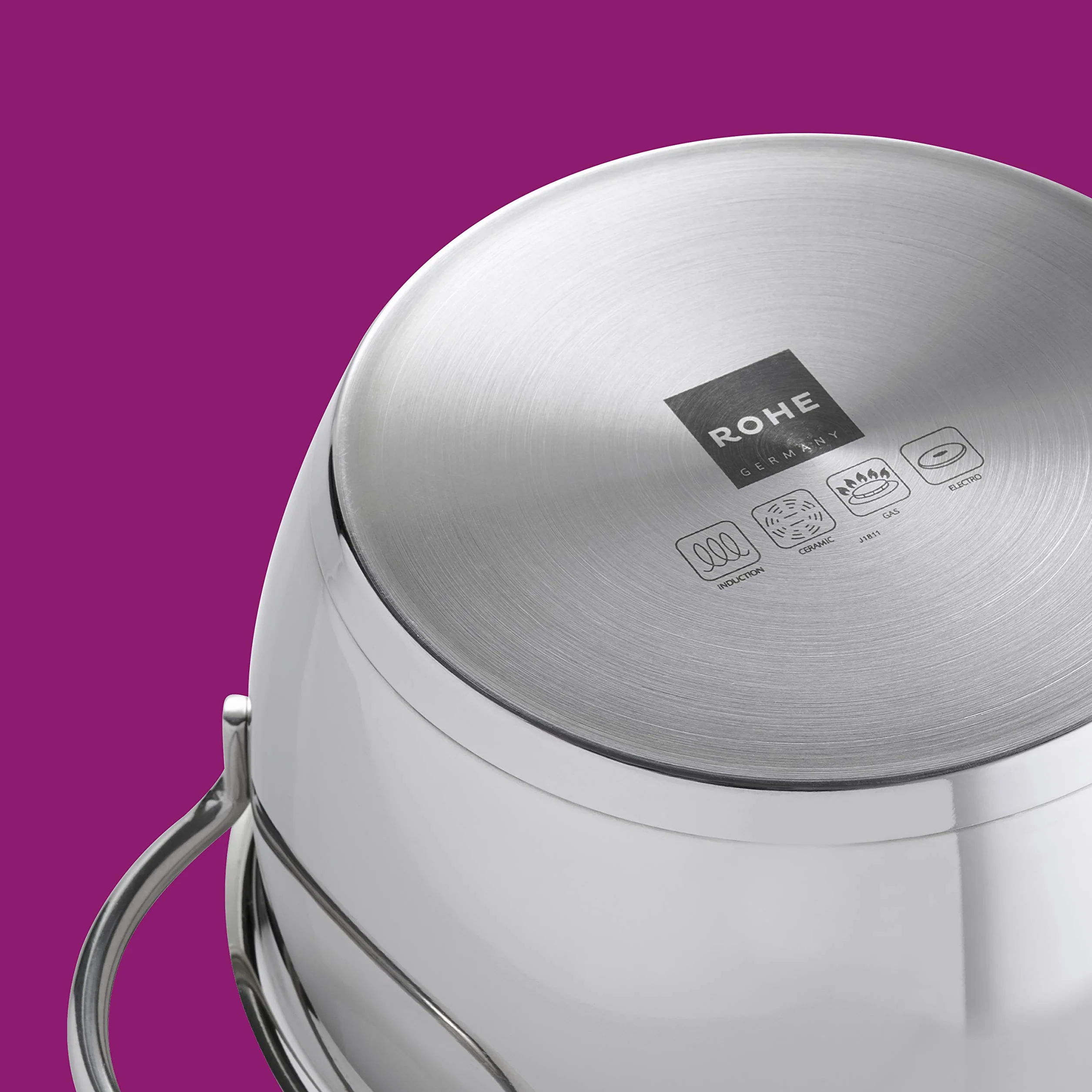 Rohe Germany 208271-18 Fiona - Fondue (18 cm de diámetro, aprox. 2,20 l, acero 18/10, 2,2 litros.