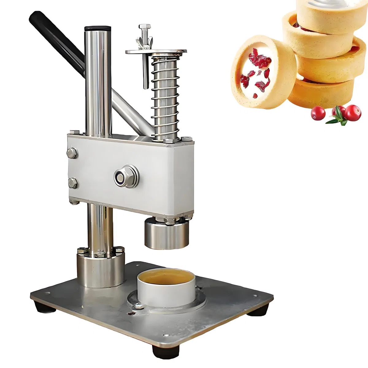 Máquina Manual para Prensar Bases de Tartaletas De Huevo, Moldeadora De Bases de Tartaletas para Elaboración Uniforme De BasesdDe Tartaletas de Huevo, Pasteles, Tartaletas Y Muffins 26