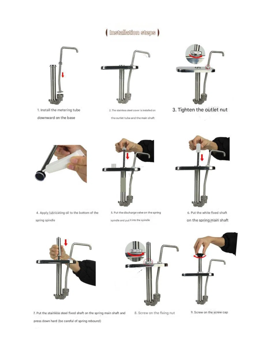 Dispensador de Salsa, Bomba Dispensadora de Salsa 2 Piezas Dispensador de Salsa de 2 L, Hecho de Acero Inoxidable Adecuado for Salsa de Tomate, Especias, Salsa de Mostaza, Salsa de Tomate, Salsa de Ch