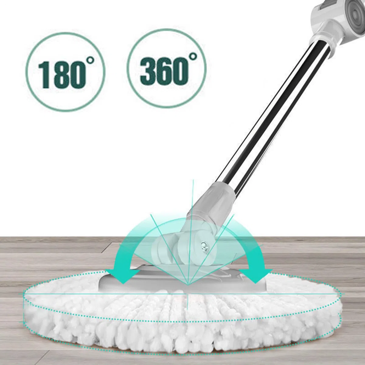 Set Fregona Con Cubo Mango Ajustable Ligero | Kit Cubo Giratorio Con Escurridor Autotorsión Apta Para Suelos De Madera, Baldosas, Mármol, Baño, Salón Y Áreas Con Acabado