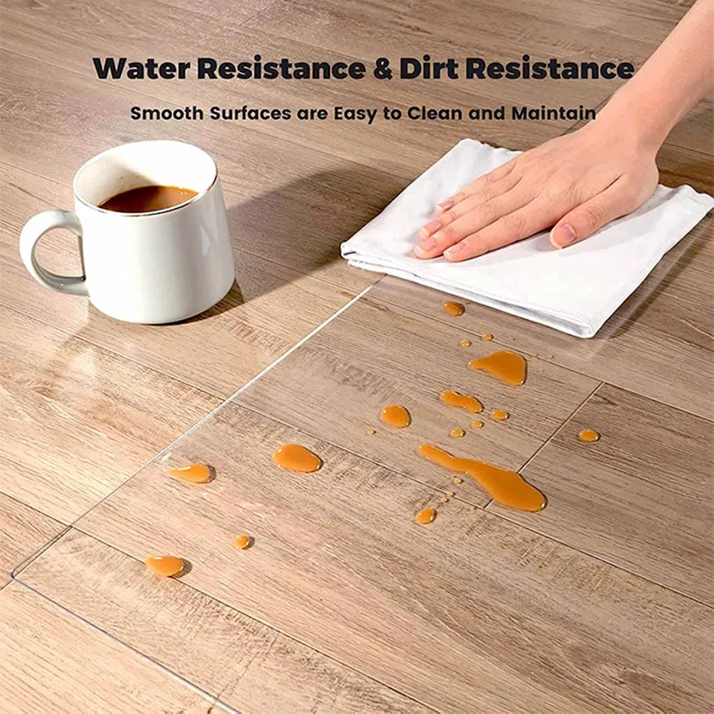 Protector Suelo Transparente Redonda,Alfombra Silla Oficina,Tapete Antideslizante para Parquet,Mantel de plástico PVC,Protector de Mesa Impermeable (75cm,3mm)