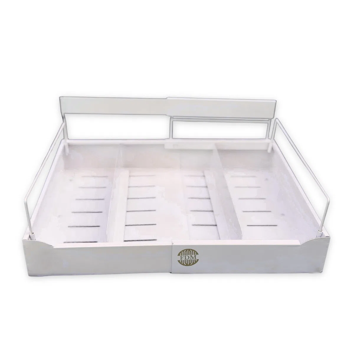 Pack de 2 bandejas extraibles para armarios cocina, cajón extraible extensible con separadores metálicos y rollo protector, más espacio y orden