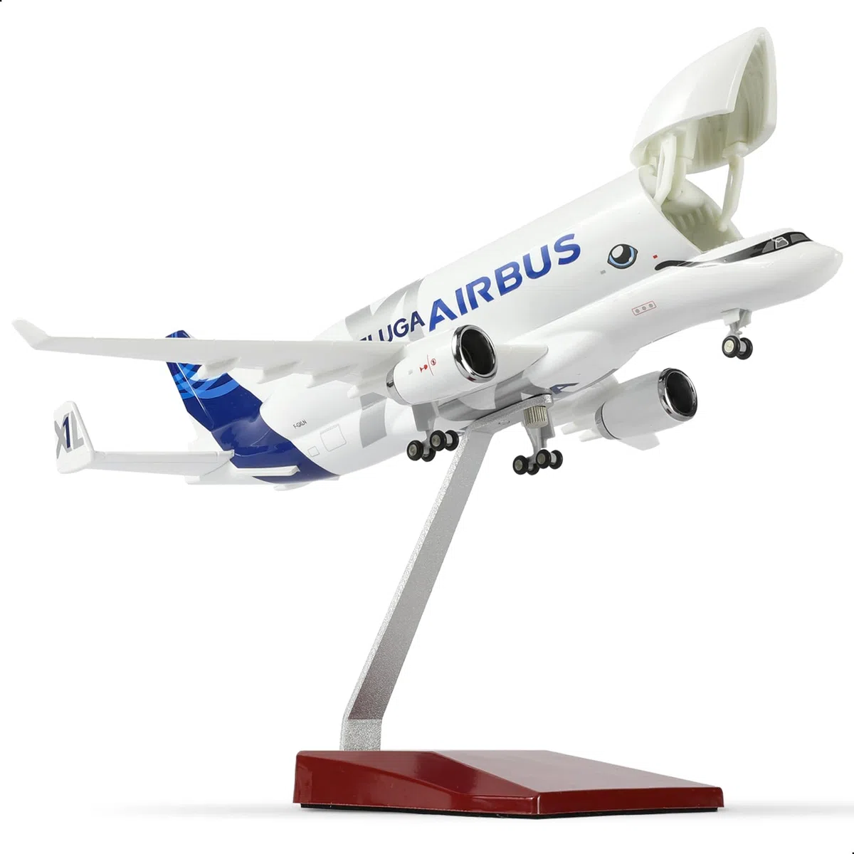1/220 A330 Beluga XL1 - Maqueta de avión de metal fundido a presión con soporte (30 cm) para Airbus a330-743L Super Transport Beluga