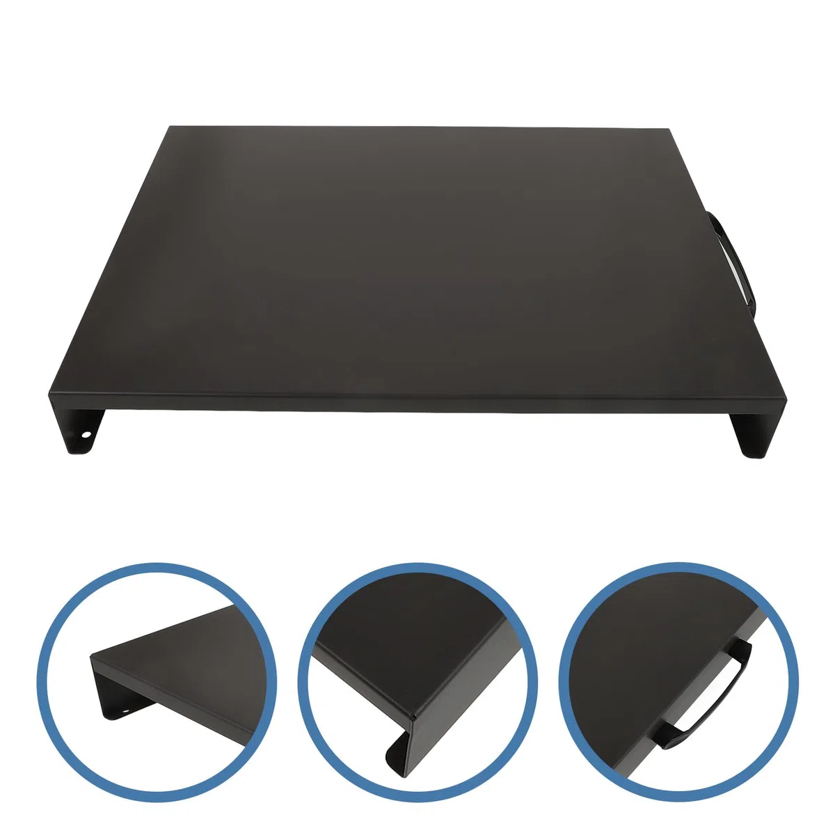 FUOYLOO Soporte Adecuado para Mesa para Estufa de Gas Antideslizante y Estructura Robusta de Aleación Negra Diseño Resistente Adecuado para Mesa para Cocina
