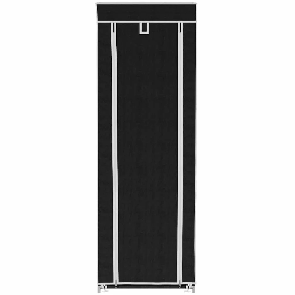 Zapatero de 8 capas, 57 x 29 x 162 cm, tubos con recubrimiento en polvo con tela no tejida, ahorra espacio y apilable, para pasillo, entrada, organizador de almacenamiento de zapatos