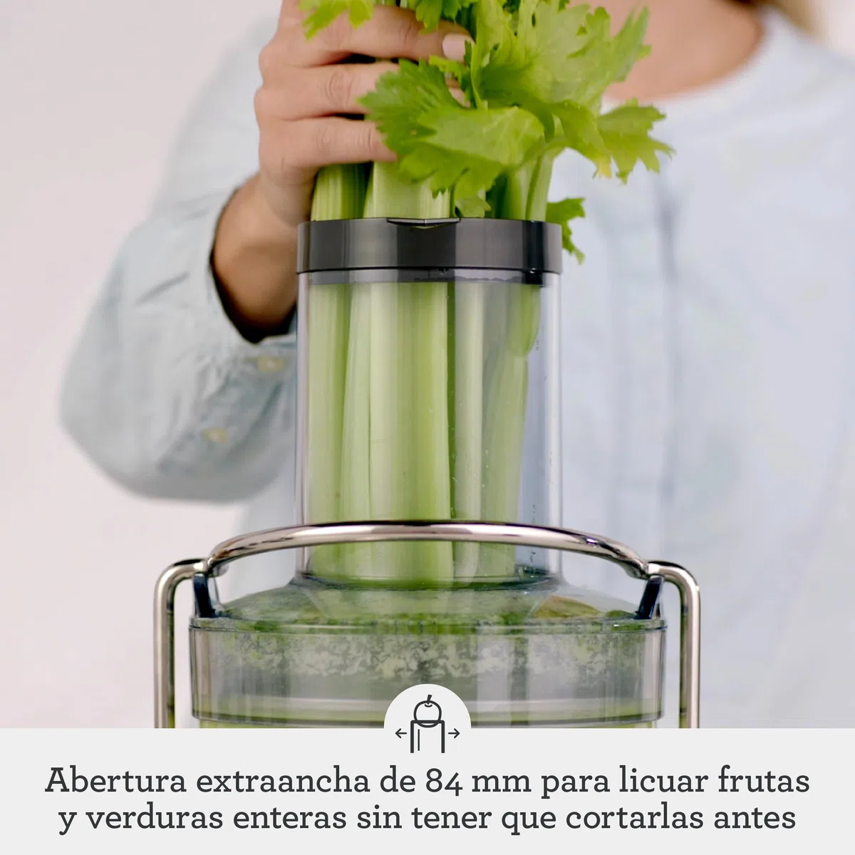 Sage Nutri Juicer Cold - Exprimidor de Zumo, Plata | Tecnología Cold Spin, Motor Eficiente de 1250W, Jarra Easy Seal de 2L, Doble Velocidad, Brazo de Seguridad