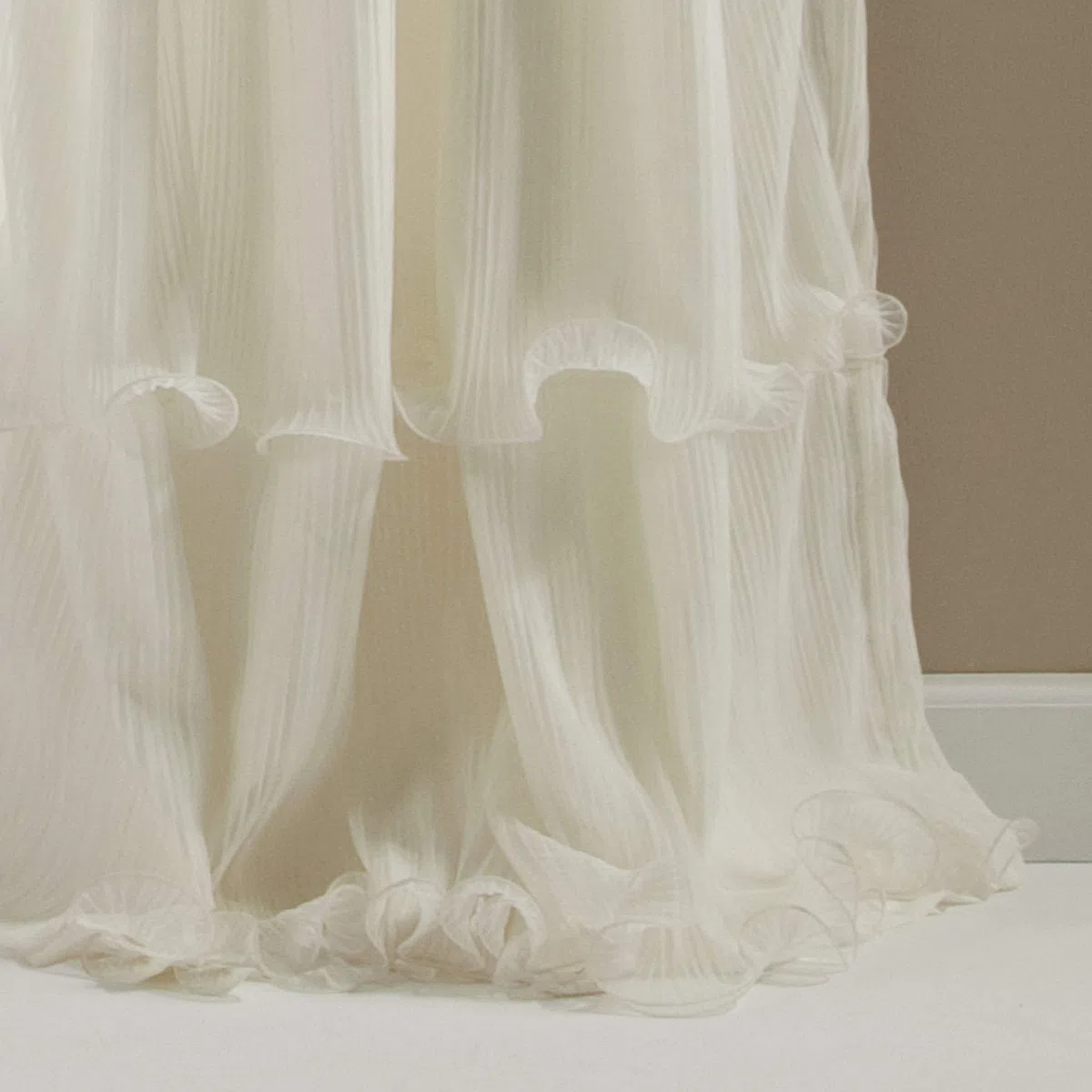 Lush Decor Nerina Window Curtain, 84 by 54-Inch, Ivory