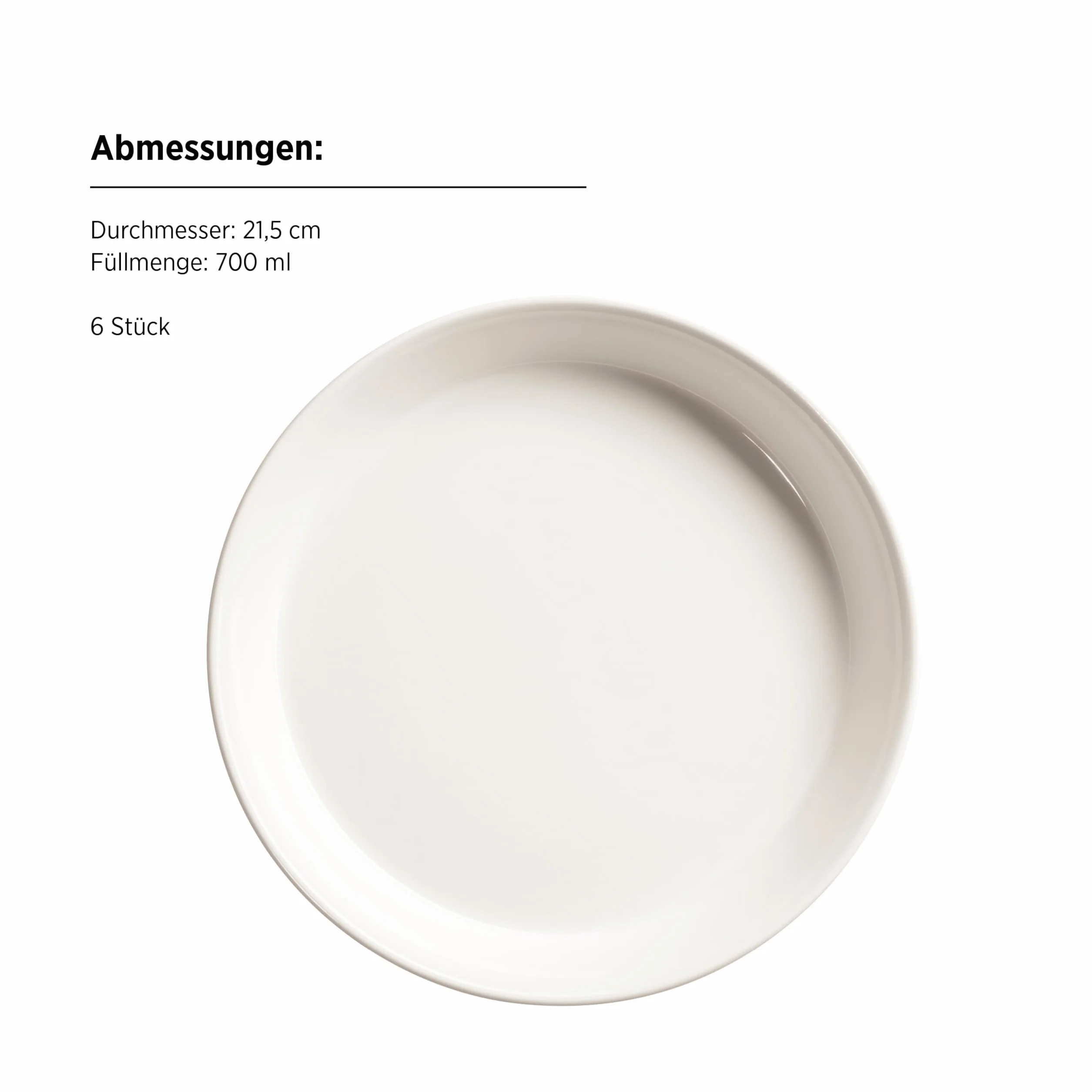 MÄSER, Serie Sita - Juego de platos para 6 personas (porcelana blanca), color blanco