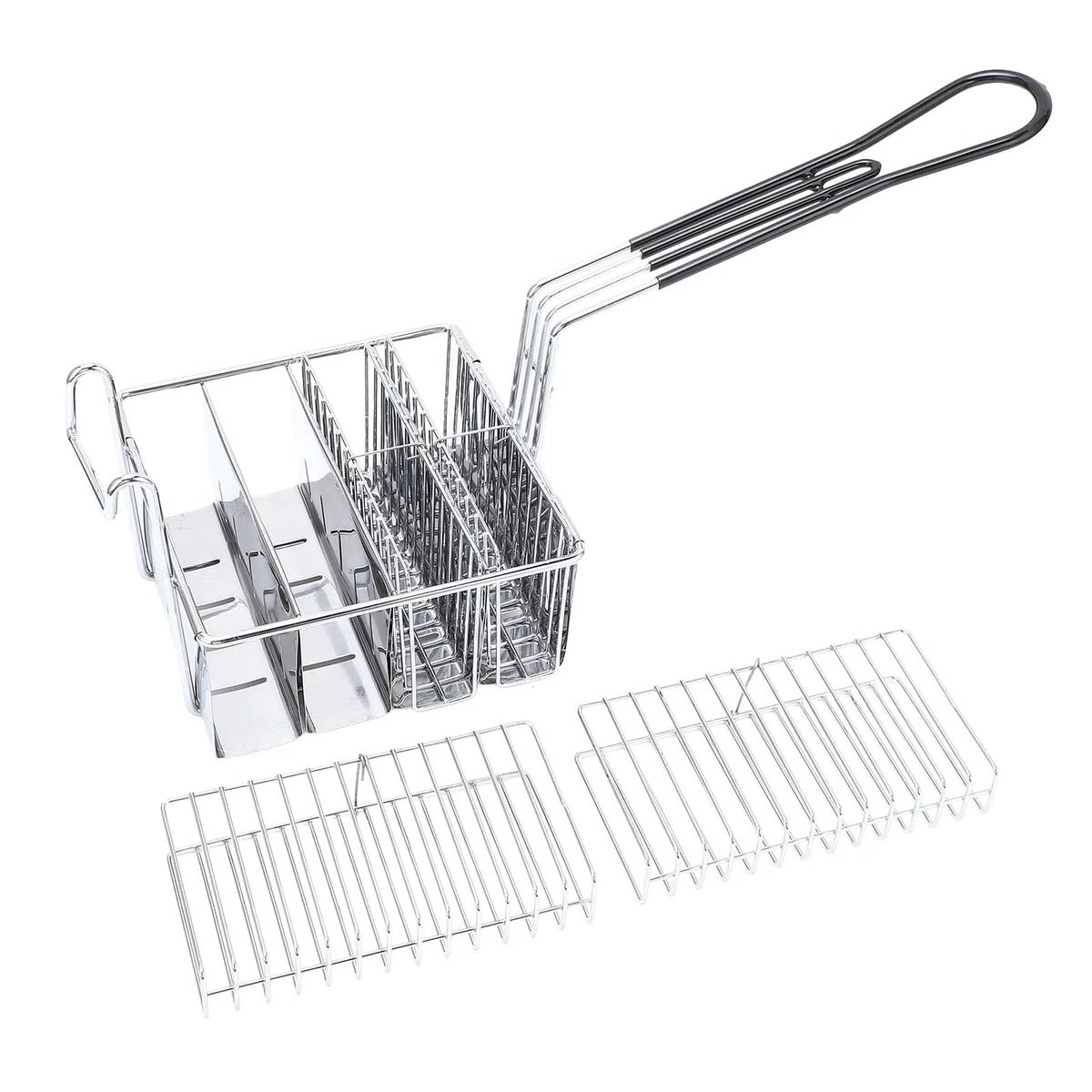 Focket Canasta de Freidora de Taco de Forma u, Soporte de Tacos de Acero Inoxidable con de Agarre para Restaurante de Cocina