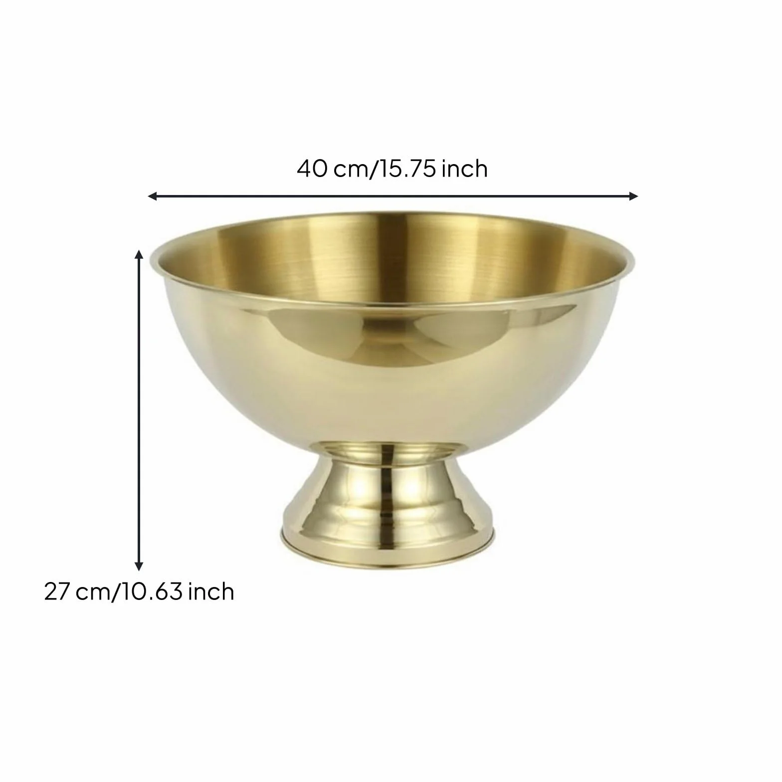 Champanera Robusta Construida en Acero Inoxidable Balde para Botellas de Vino Recipiente para Hielo y Cubeta Grande Adecuada para Fiestas Familiares y Recepciones Sociales, Dorado