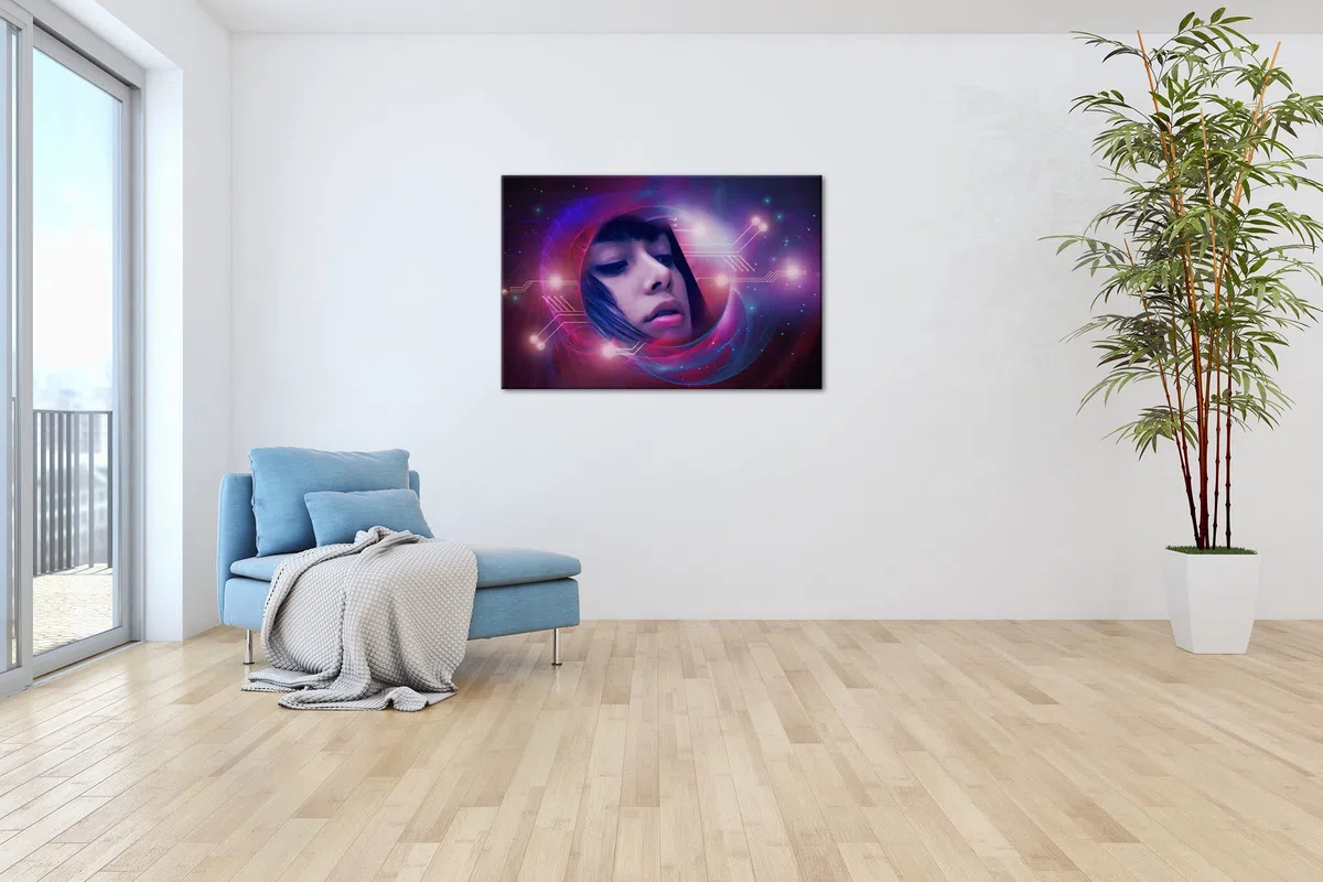 Fotomural sobre lienzo (120 x 80 cm), diseño de ciencia ficticia