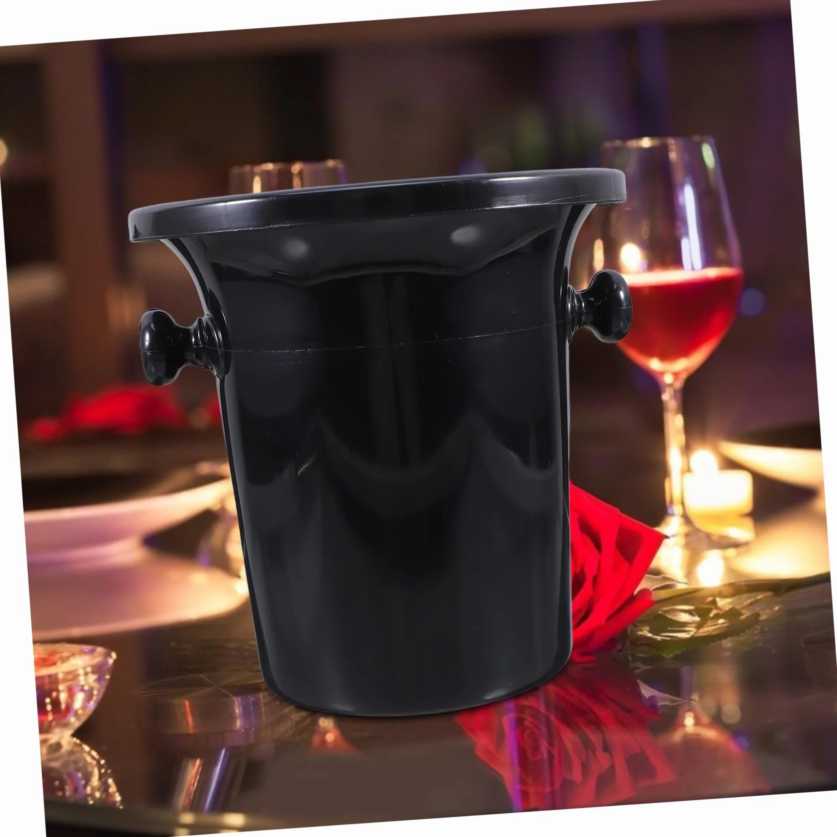 IMIKEYA 4 Piezas Cubos para Vino Redondos Doble Asa Escupideras y Cubos de Hielo para Cata y Barra Accesorios Occidentales para Degustación