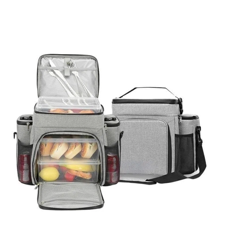 Bolsas de almuerzo for mujeres y hombres con bolsa de almuerzo con aislamiento, bolsa térmica portátil que contiene loncheras, botellas de agua y refrigerios. Mantiene la comida fresca y fresca for el