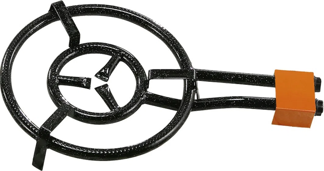 Garcima Paella Doble Quemador de Gas Natural Anillo, Negro, 50 cm