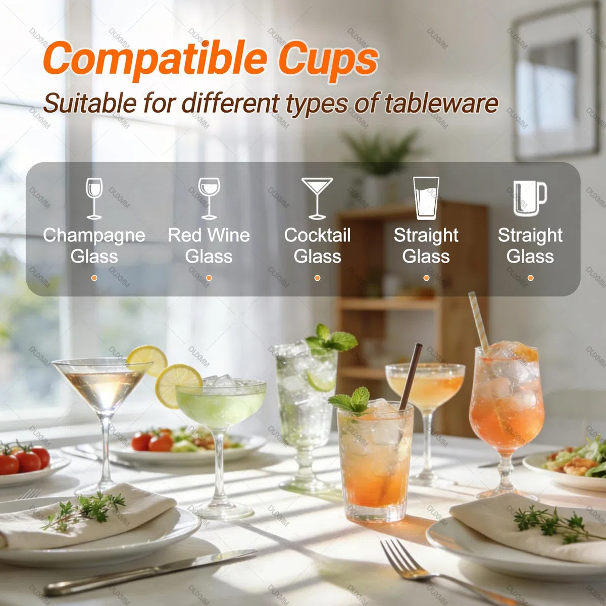 Máquina de pulido y secado de vidrio comercial con limpieza de 360 grados para bares, restaurantes y uso doméstico